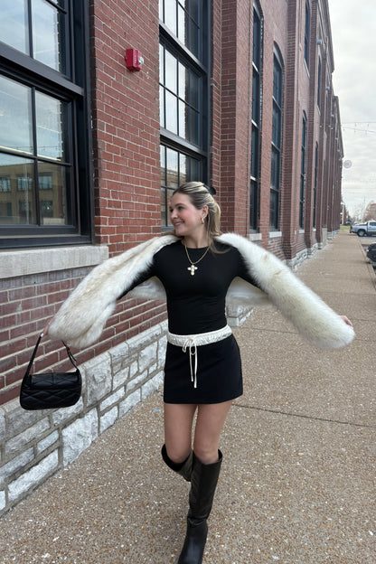 Downtown Satin Mini Skirt