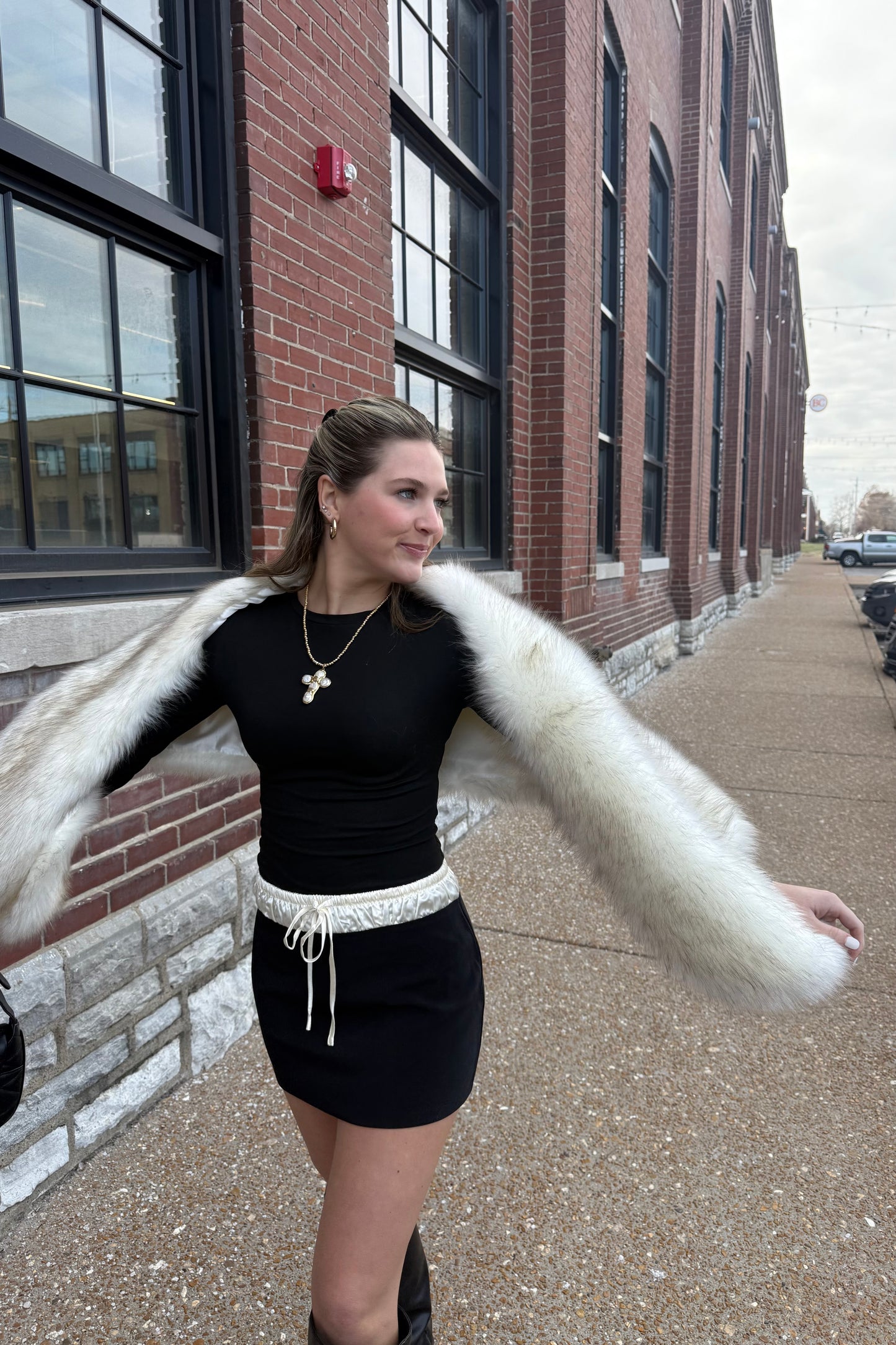 Downtown Satin Mini Skirt