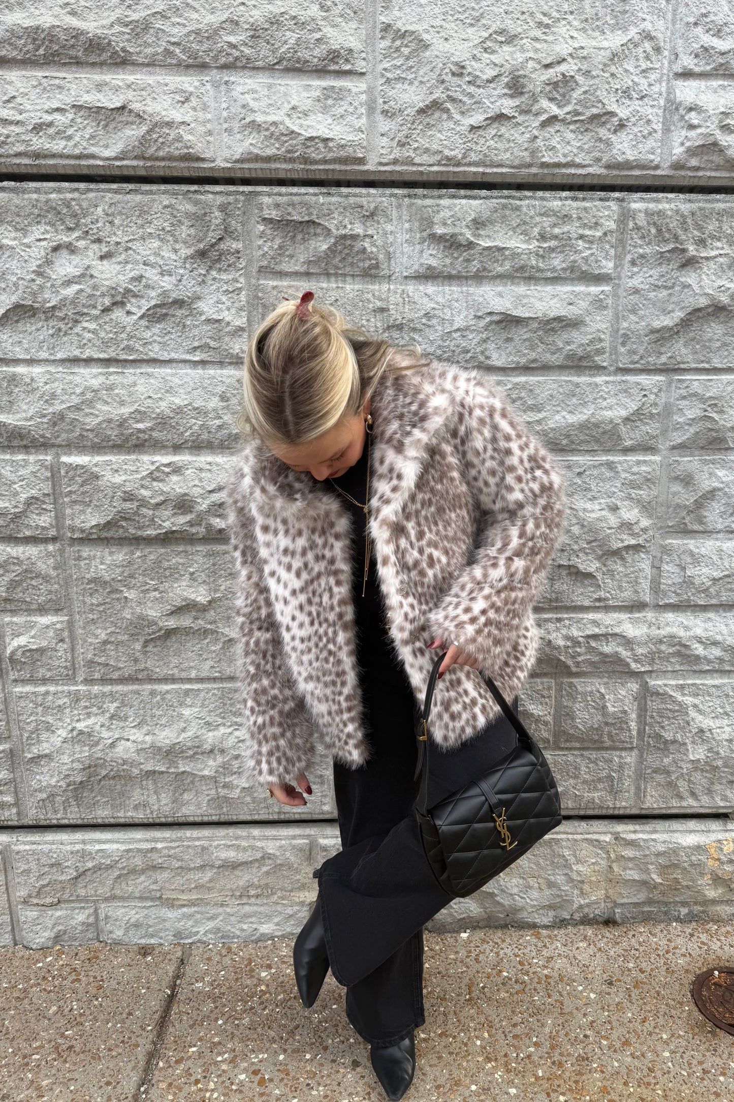 Snow Leopard Fur Coat