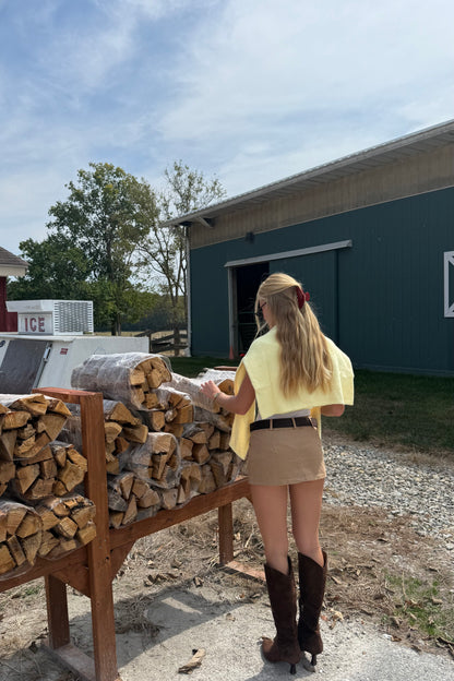 Essential Cardigan in Yellow