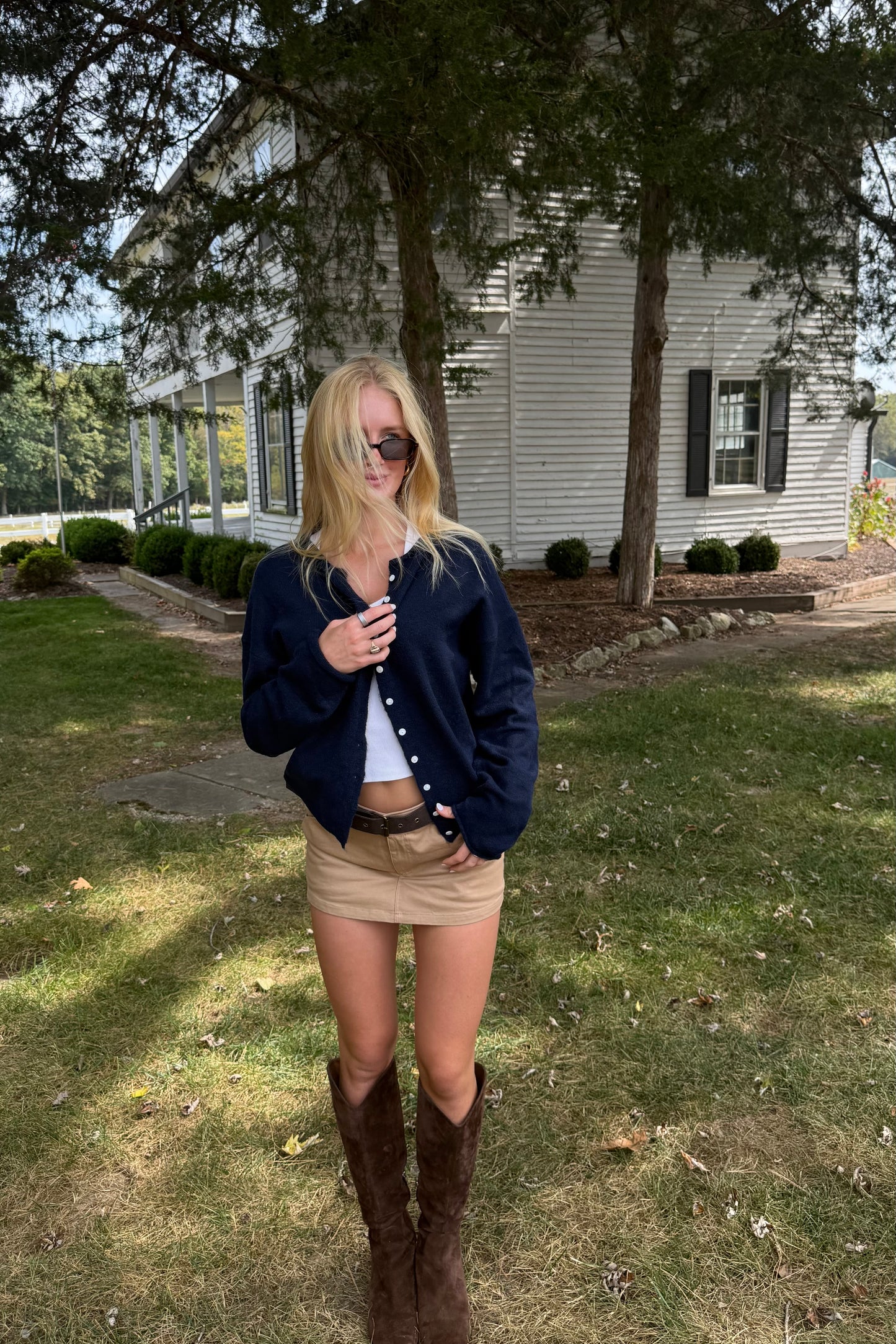 Essential Cardigan in Navy