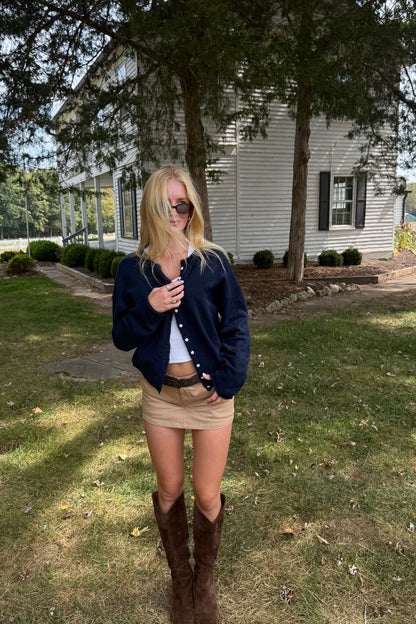 Essential Cardigan in Navy