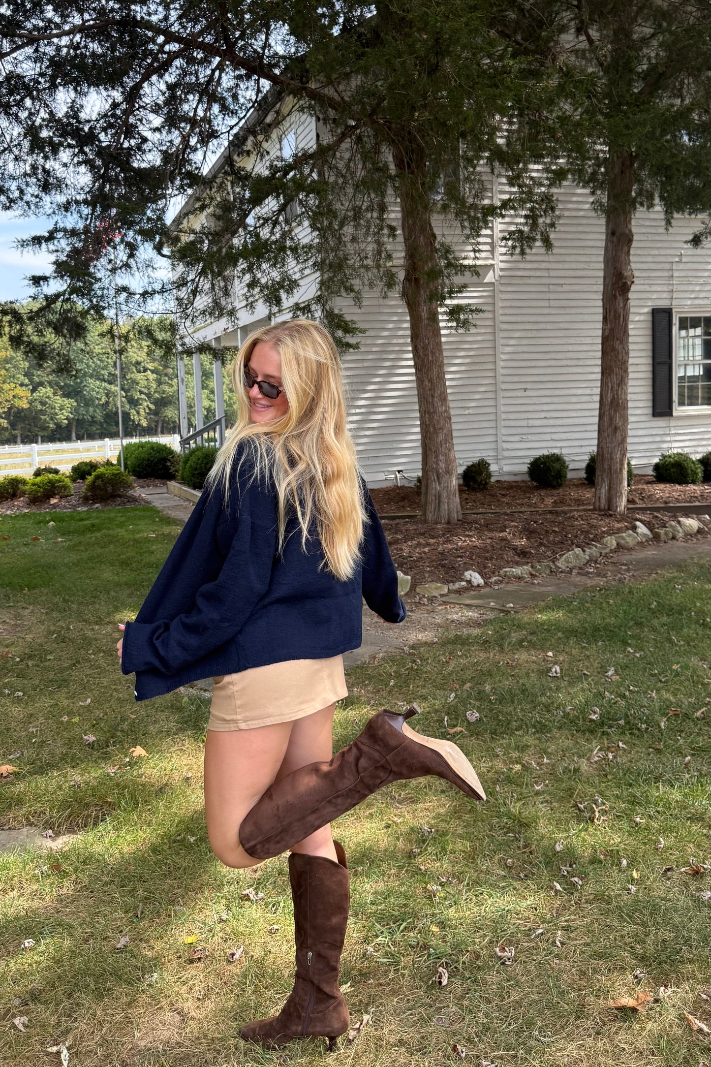 Essential Cardigan in Navy