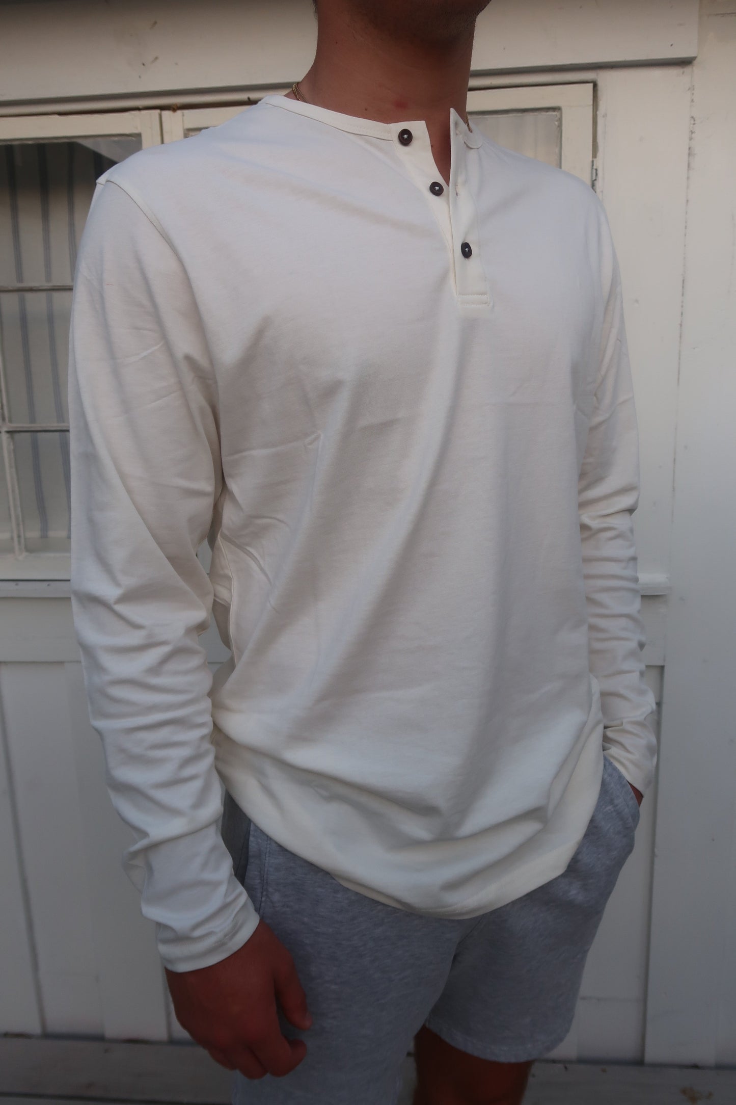 Everyday Henley In Off White