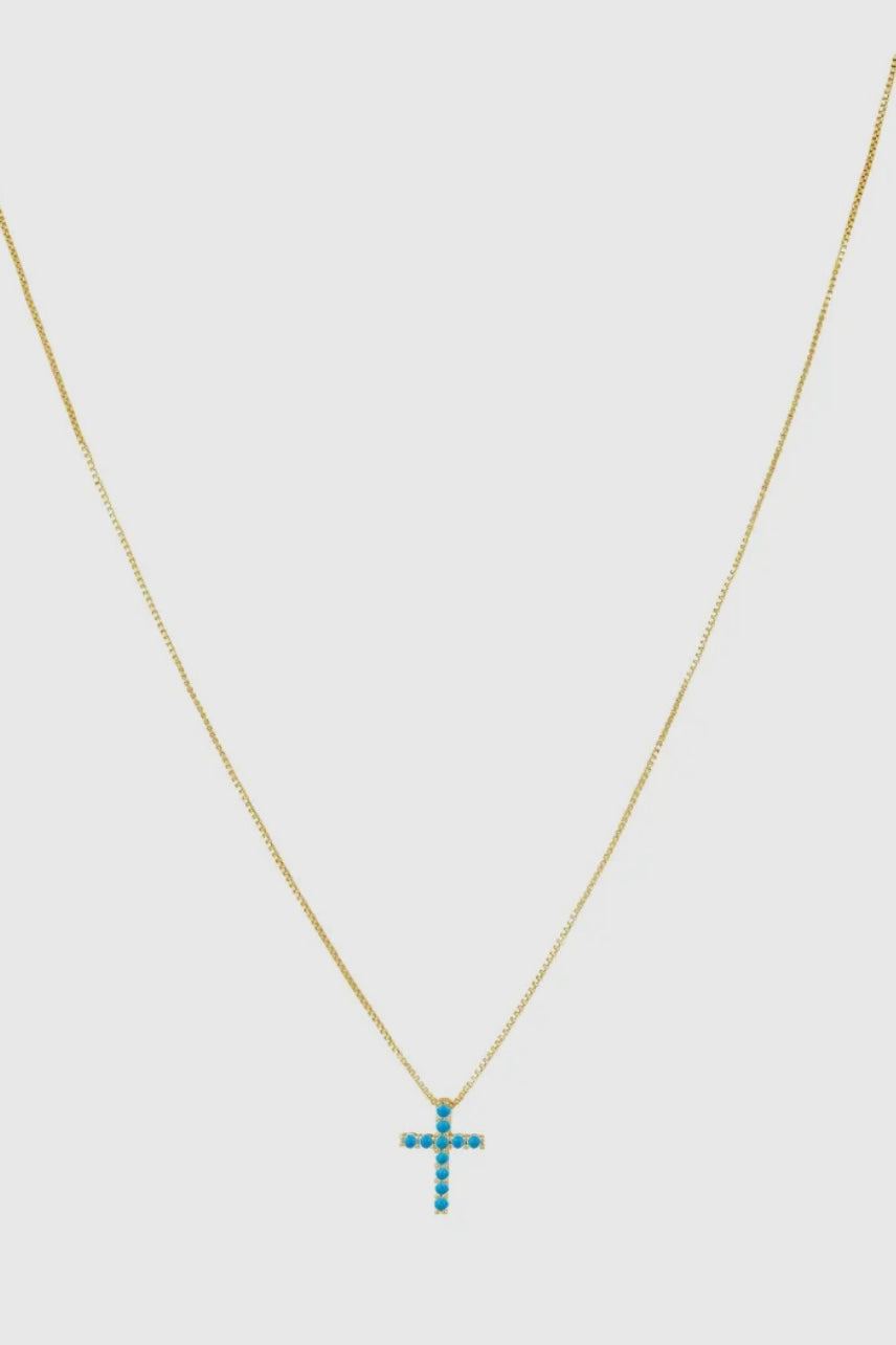Turquoise Cross Necklace