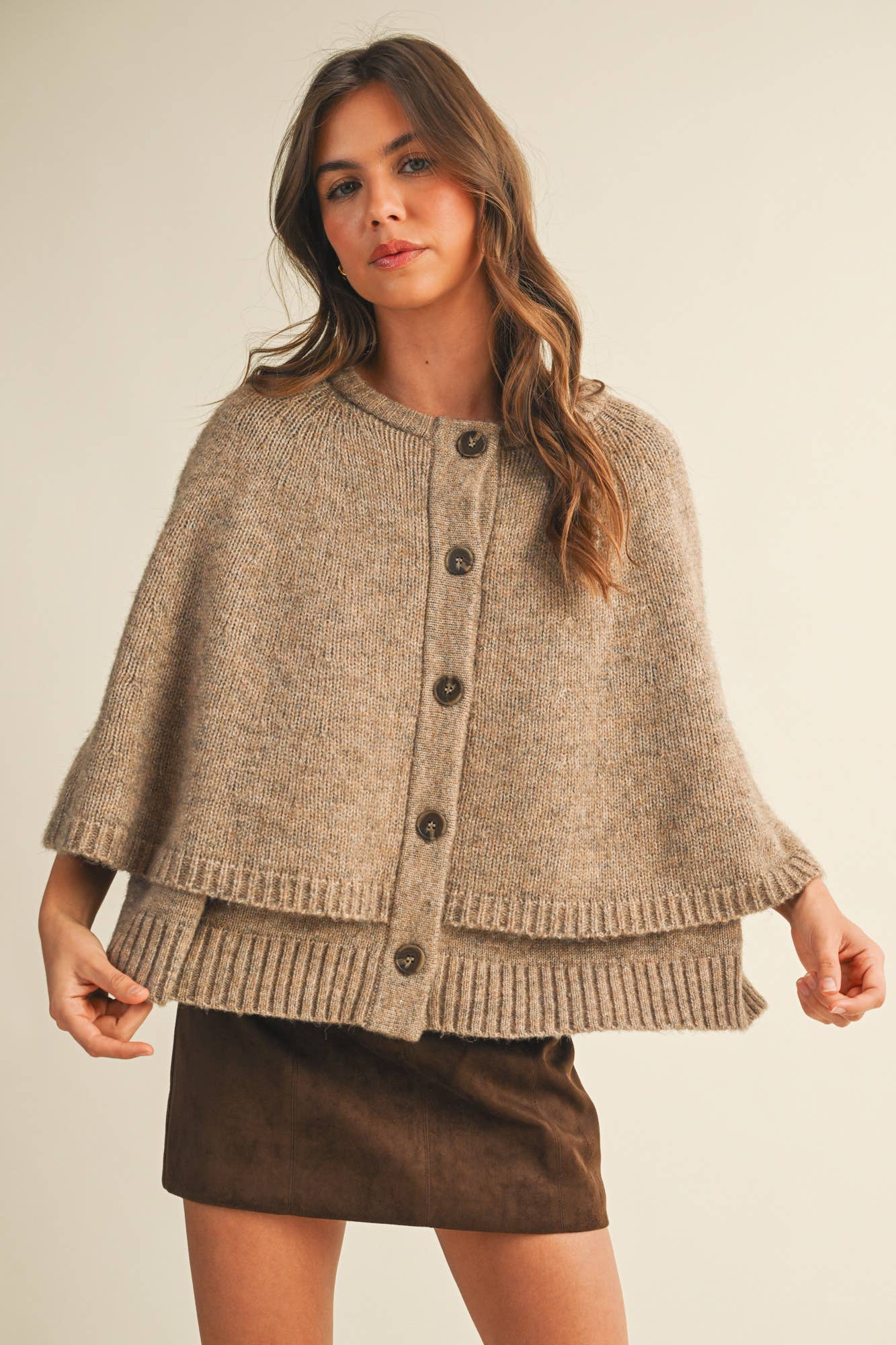 The Cape Cardigan in Taupe