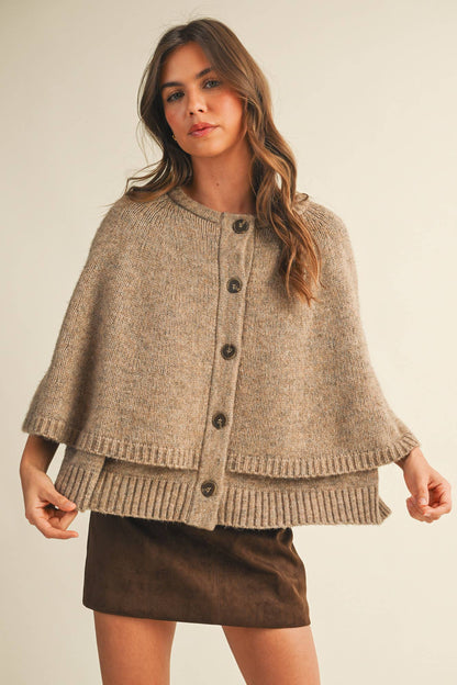 The Cape Cardigan in Taupe