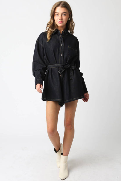 Off Duty Denim Romper