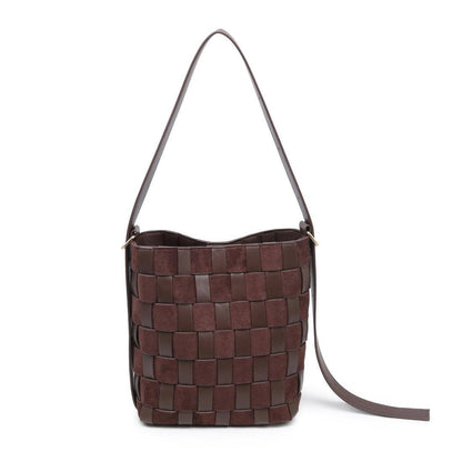 Willa Woven Bucket Bag - Brown