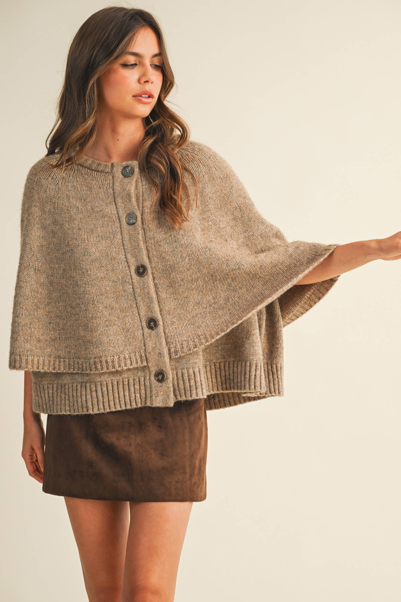 The Cape Cardigan in Taupe