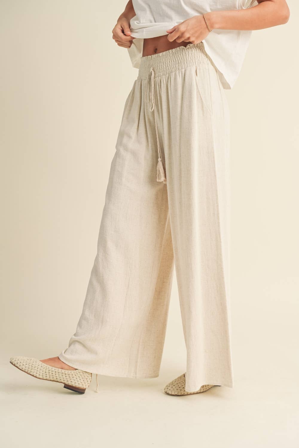 Oatmeal Linen Pant