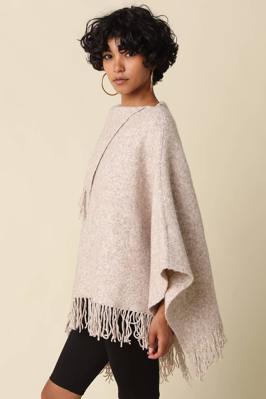 Haven Fringe Knit Poncho