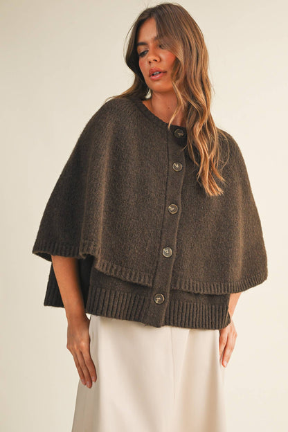 The Cape Cardigan in Espresso