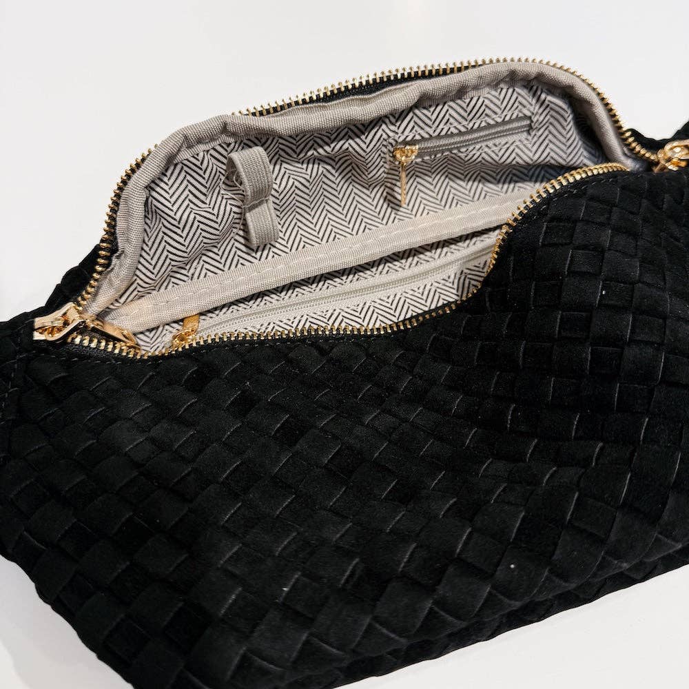 Black Suede Bum Bag