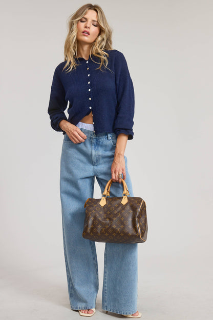 Essential Cardigan in Navy