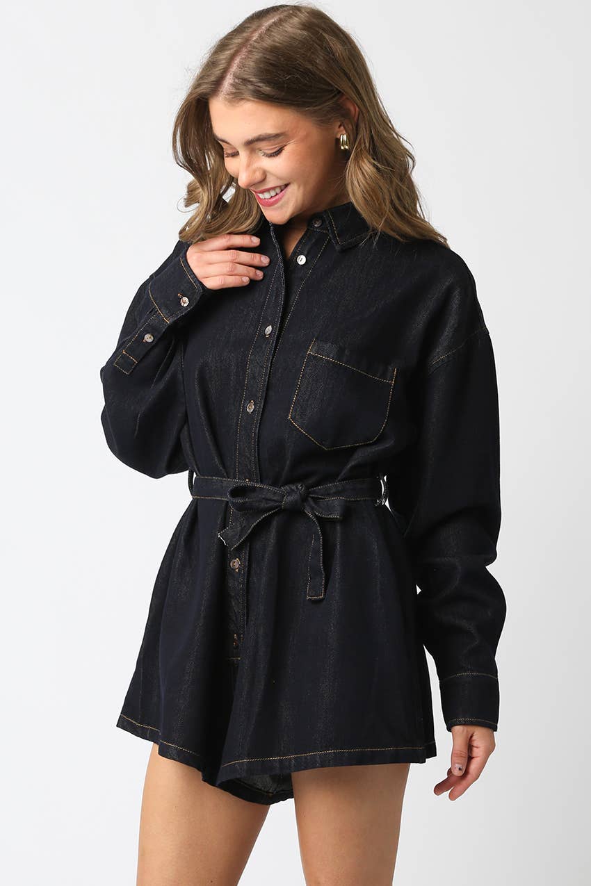 Off Duty Denim Romper