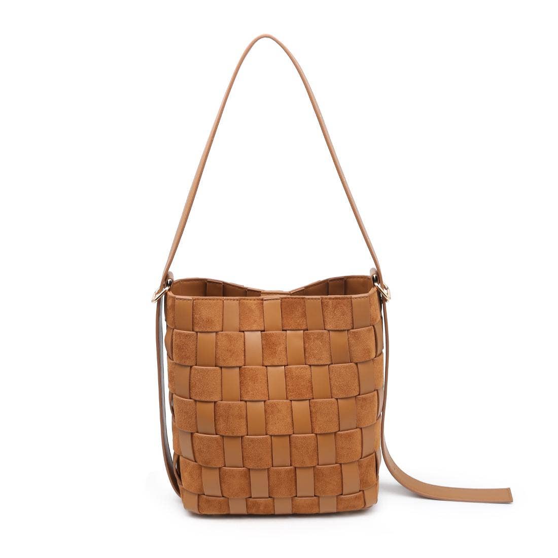 Willa Woven Bucket Bag - Tan