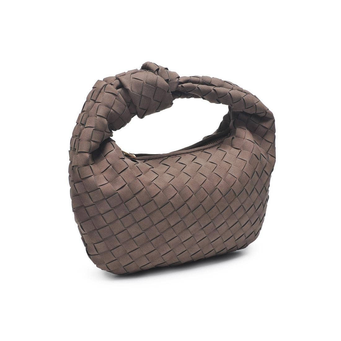 Mini Knot Bag: Brown Suede