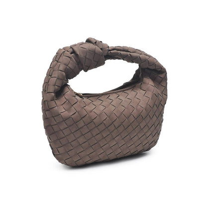 Mini Knot Bag: Brown Suede