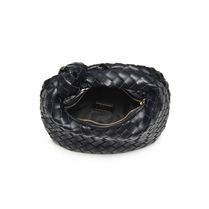 Mini Knot Bag: Black Leather