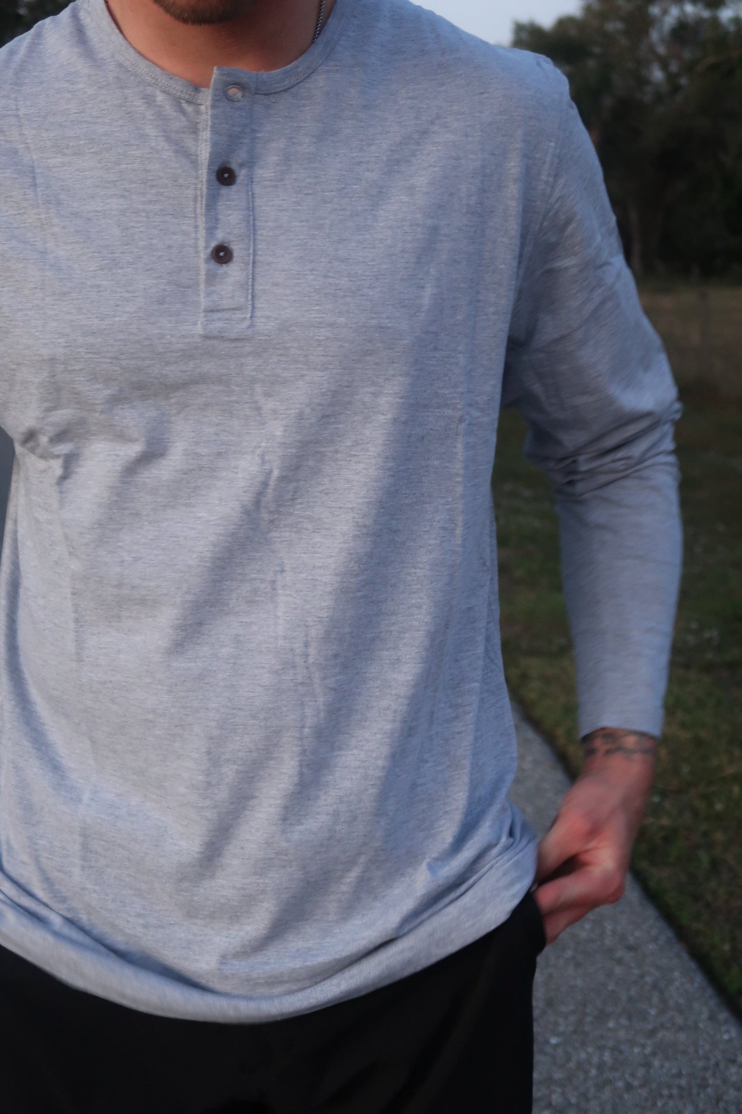 Everyday Henley In Grey