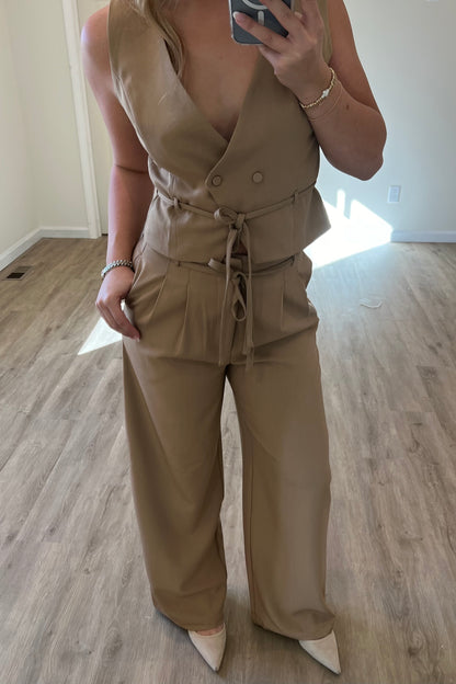 Timeless Taupe Set Pant